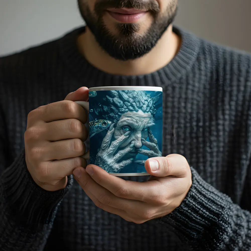 Ancient Stone Elder Underwater Surreal Fantasy – Mugs