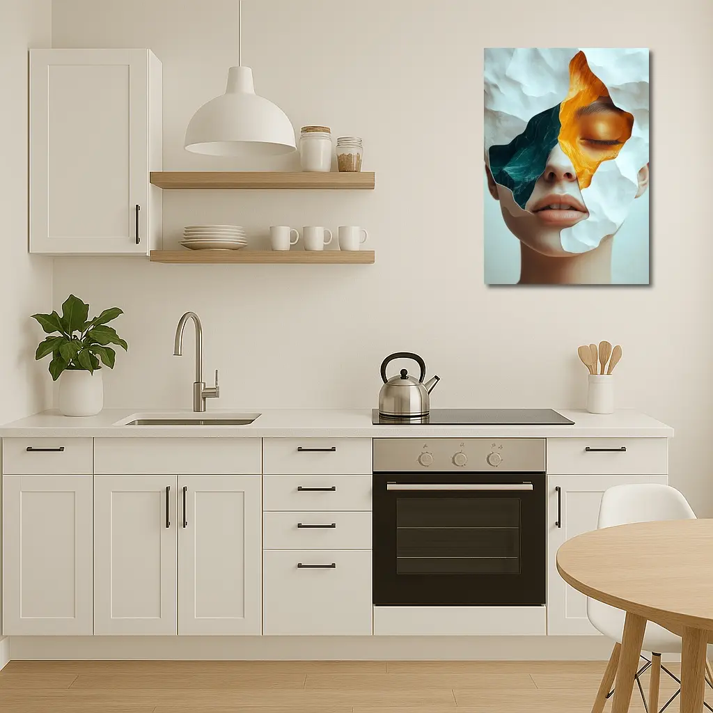 Surreal Female Face Collage Abstract Art – Wall Art