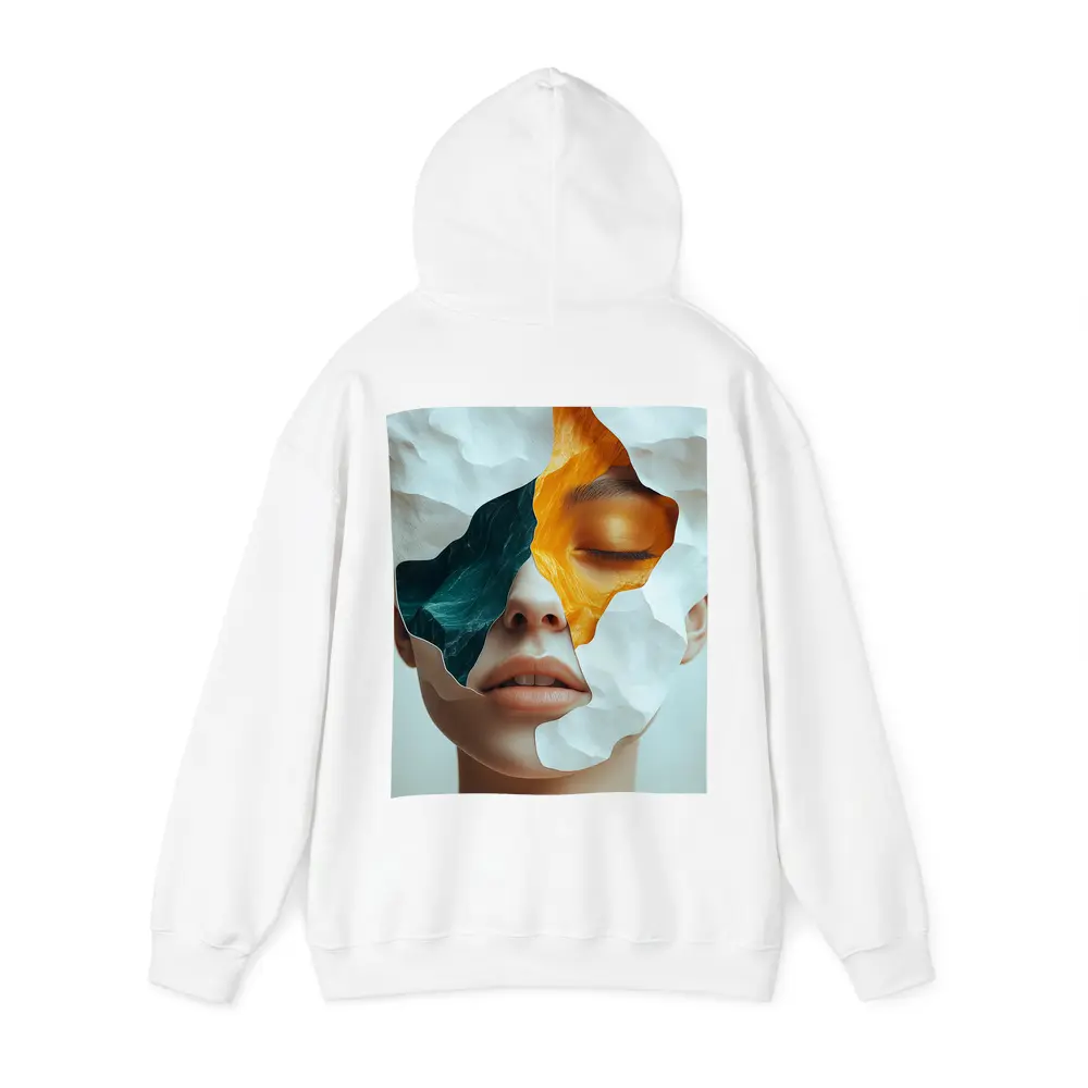 Surreal Female Face Collage Abstract Art – Hoodies