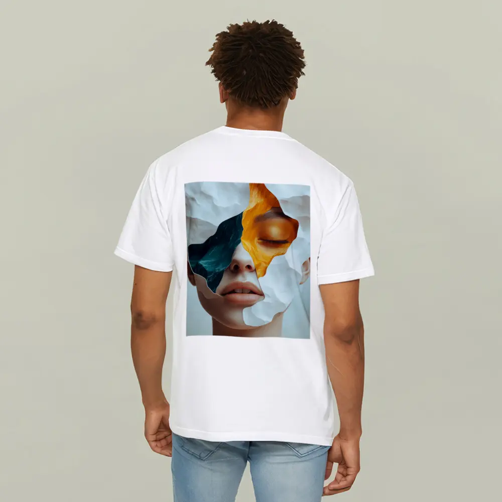 Surreal Female Face Collage Abstract Art – T-Shirts