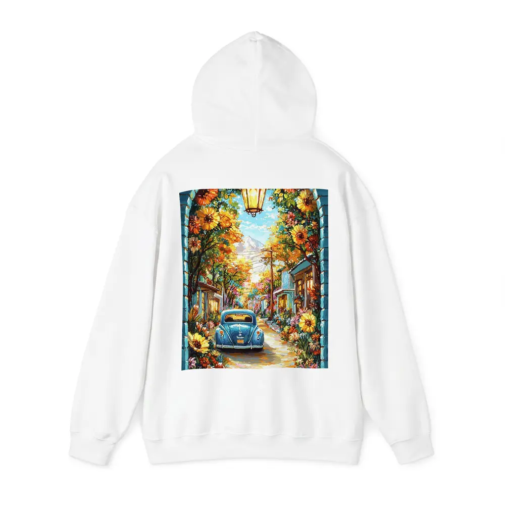 Volkswagen Beetle Blue Sunflower Street Art – Hoodies