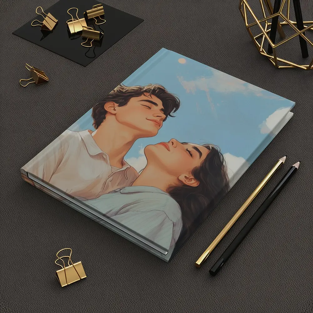 Young Couple Looking Up Blue Sky – Notebooks