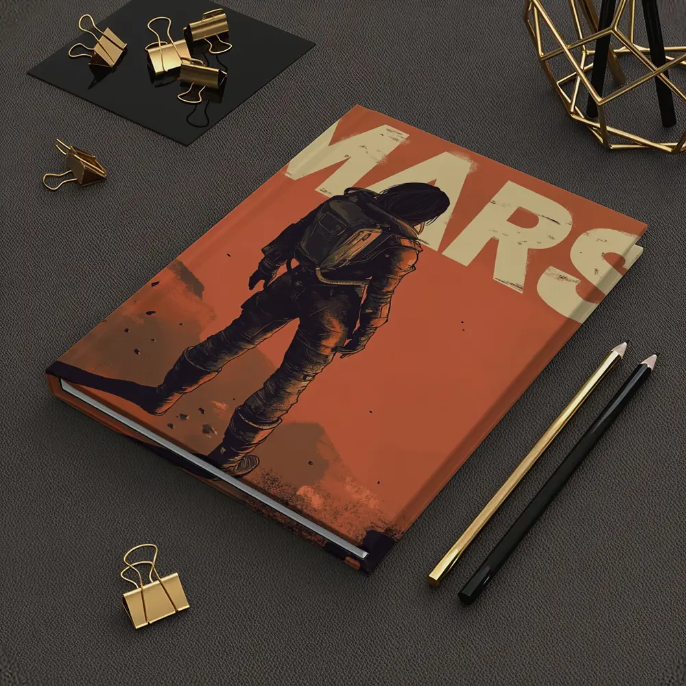 Astronaut Standing Alone On Mars Surface – Notebooks
