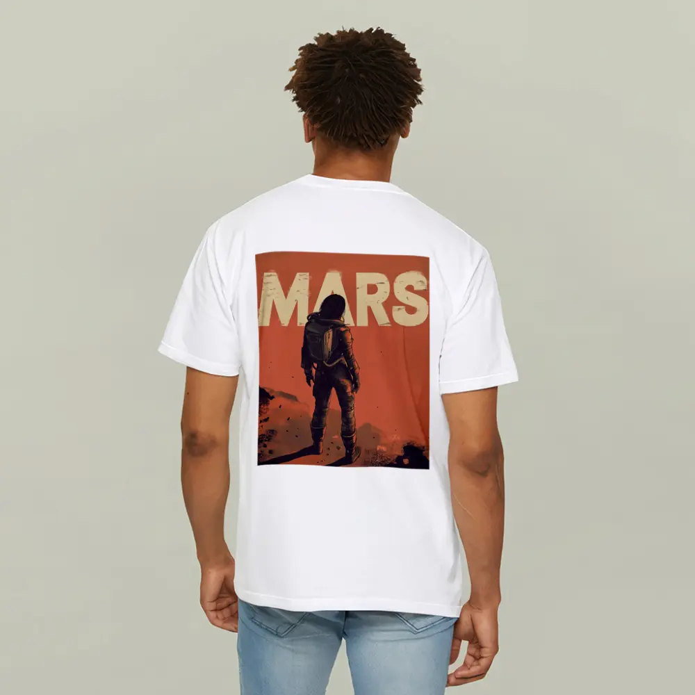 Astronaut Standing Alone On Mars Surface – T-Shirts