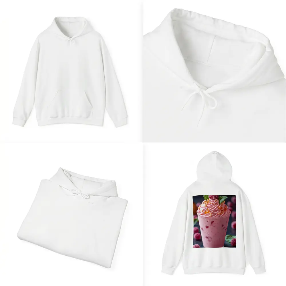 Raspberry Smoothie Cup With Whipped Cream – Hoodies