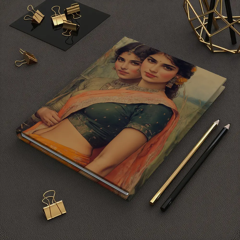 Indian Women in Sarees Field Painting – Notebooks