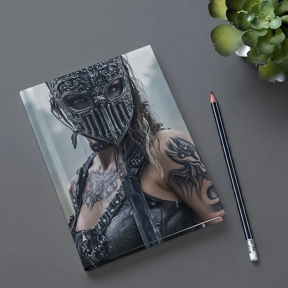 Armored Female Warrior Dark Misty Field – Notebooks