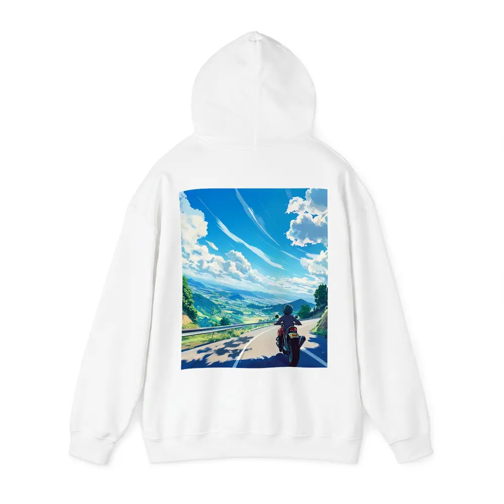 Anime Motorcycle Rider Open Road Countryside – Hoodies