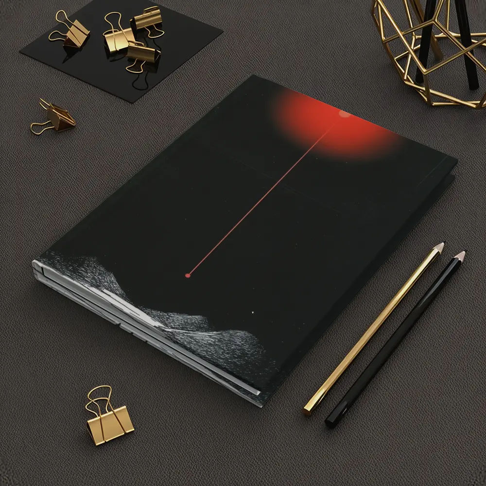 Red Sun Dark Sky Three Figures Desert – Notebooks