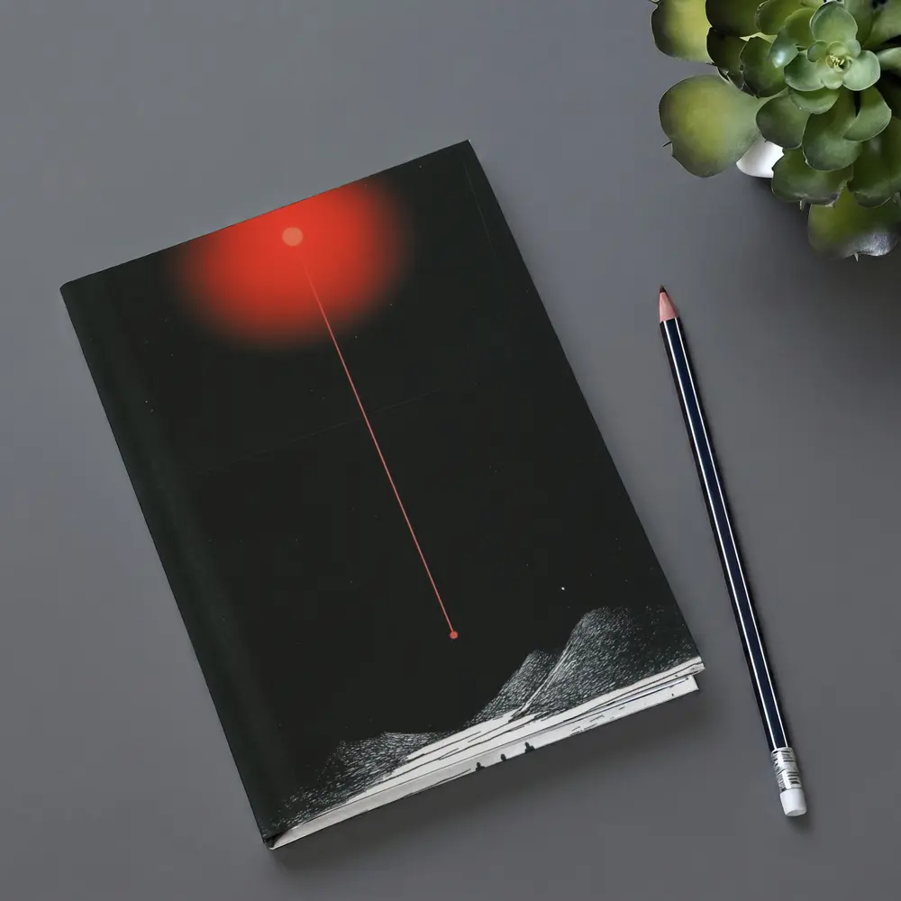 Red Sun Dark Sky Three Figures Desert – Notebooks
