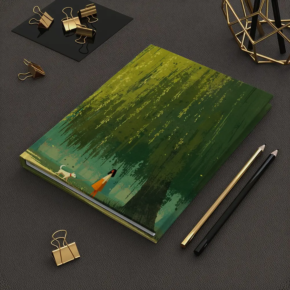 Woman With Dog Under Weeping Willow Tree – Notebooks