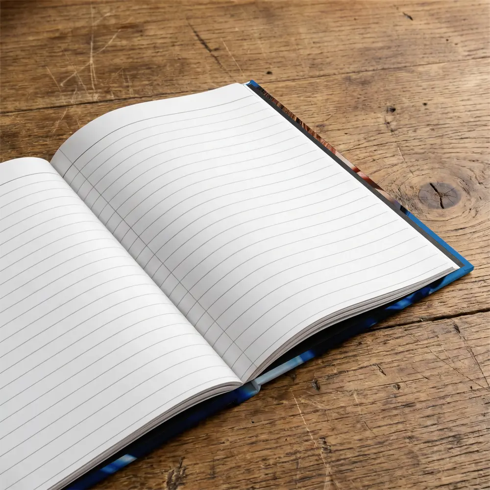 Young Woman Blue Outfit Clear Sky – Notebooks