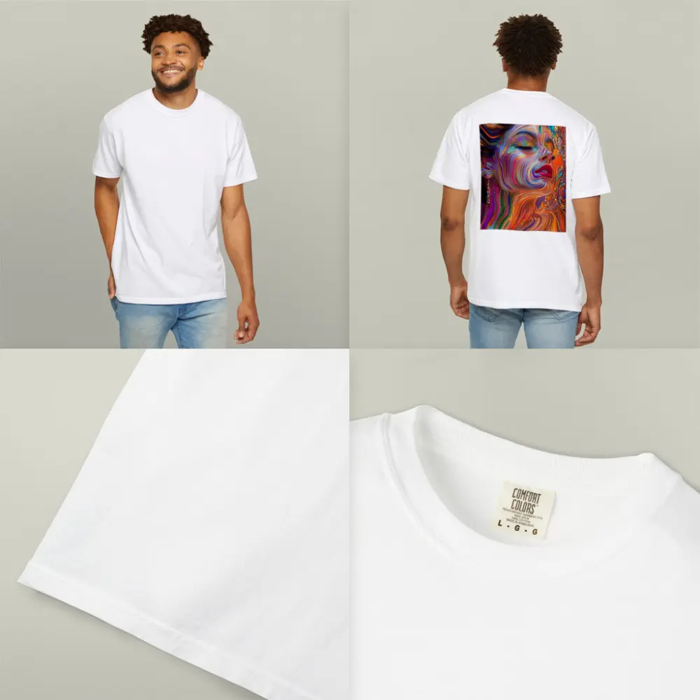 Colorful Swirling Paint Woman Face Art – T-Shirts