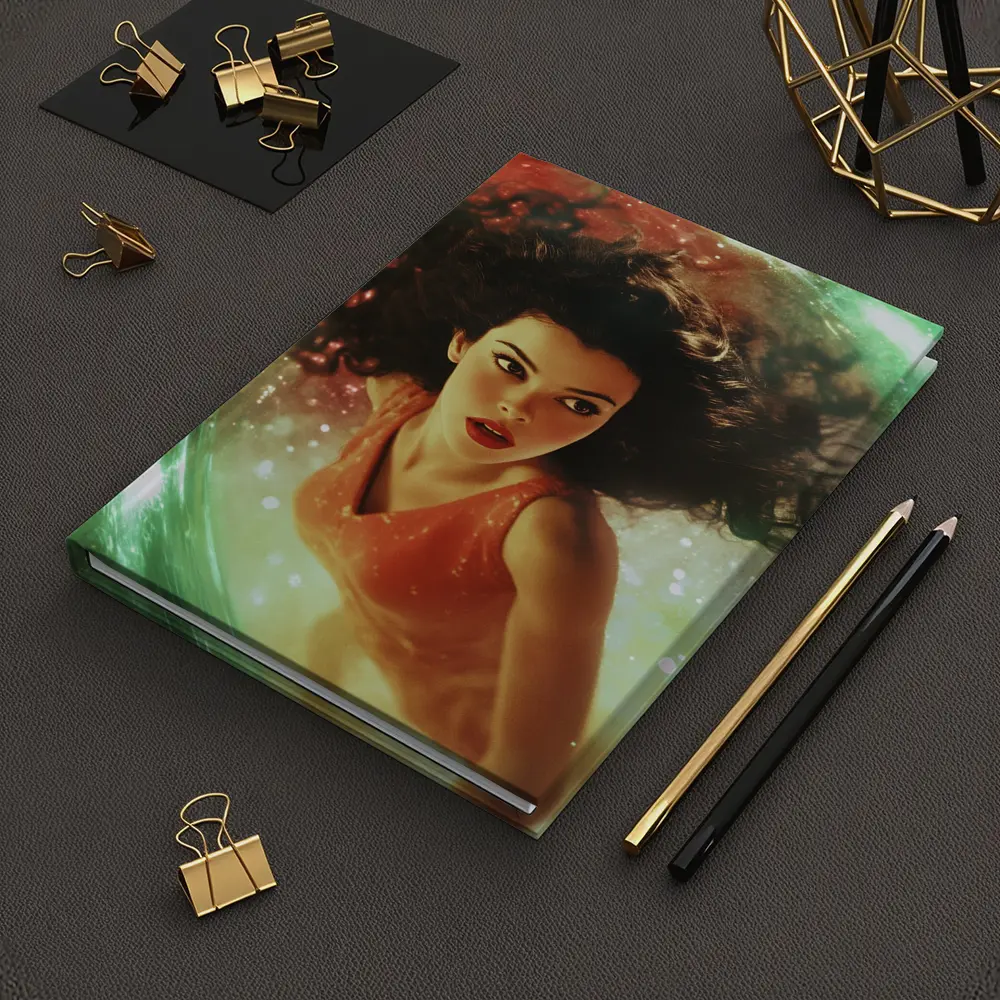 Woman Floating in Cosmic Swirl Fantasy – Notebooks