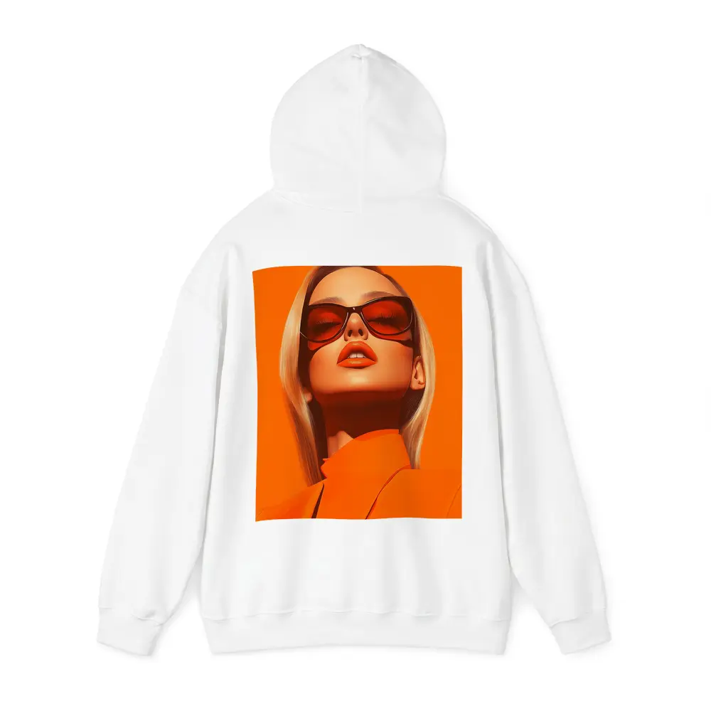 Blonde Woman Orange Sunglasses Bold Fashion – Hoodies