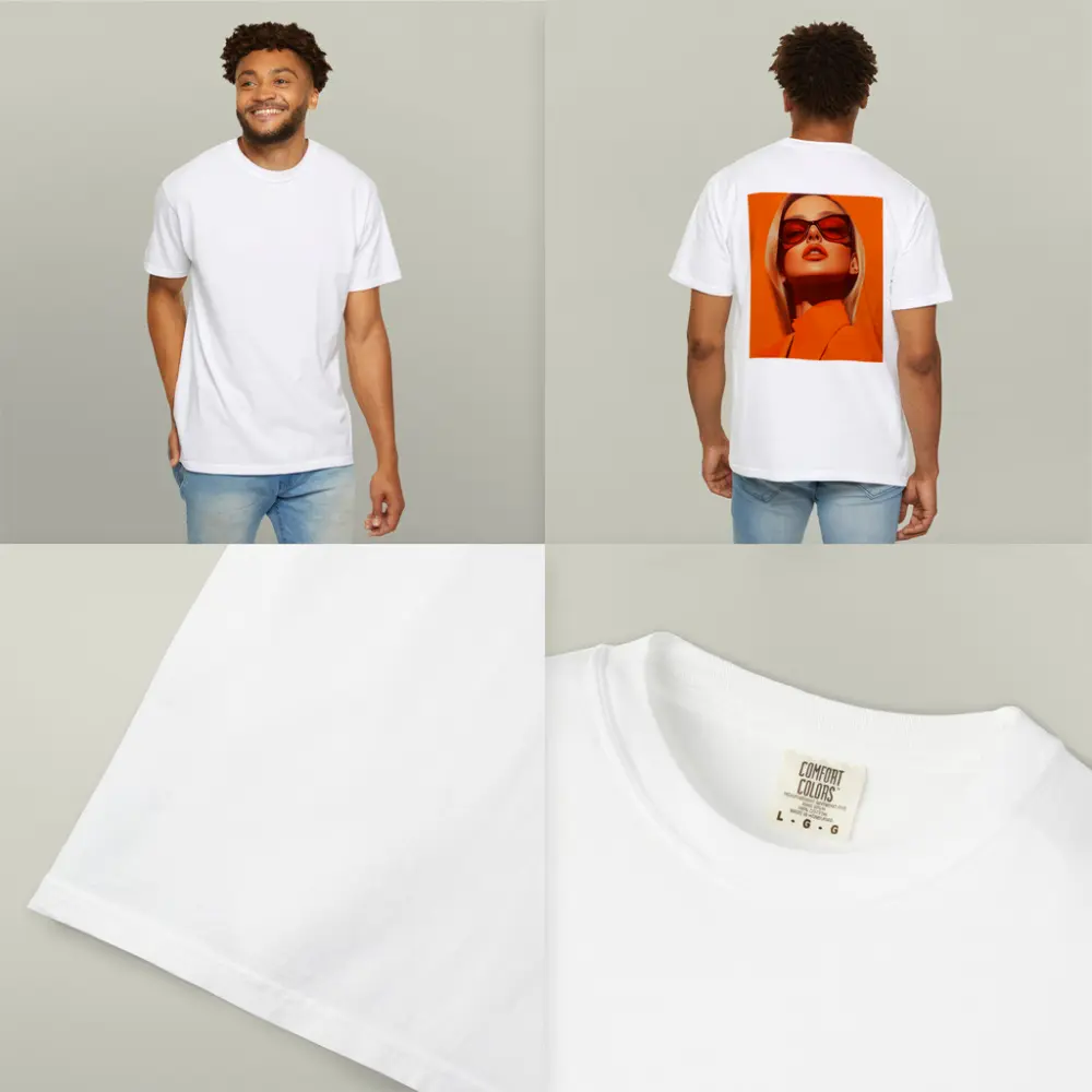 Blonde Woman Orange Sunglasses Bold Fashion – T-Shirts