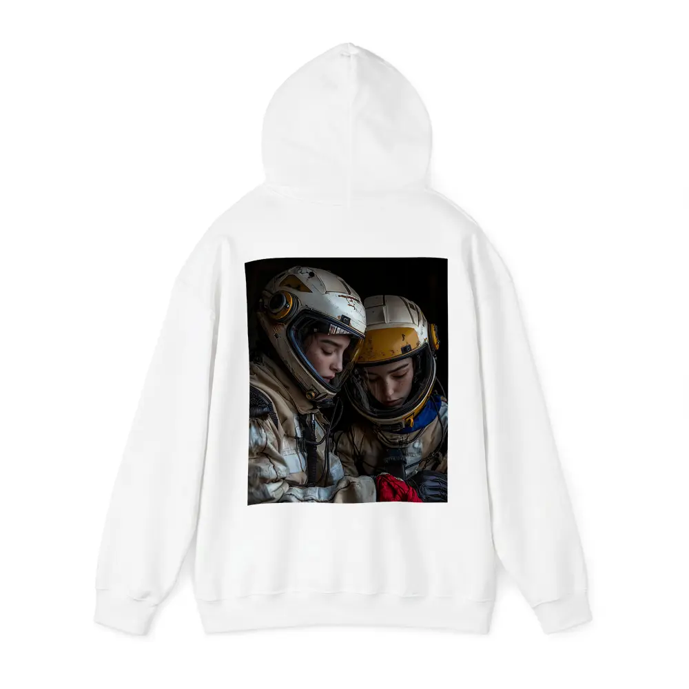 Two Astronauts In Worn Space Suits – Hoodies