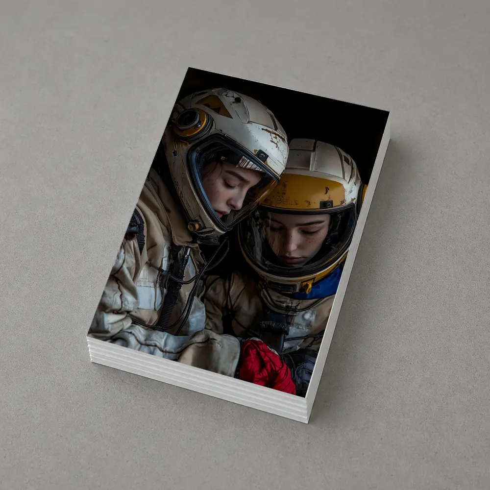 Two Astronauts In Worn Space Suits – Postcards