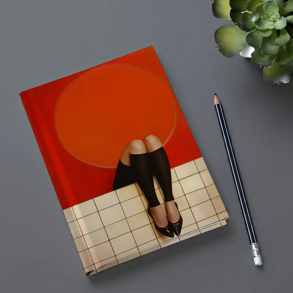 Woman Legs Red Wall Circle Geometric – Notebooks