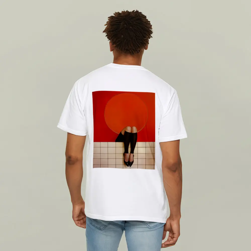Woman Legs Red Wall Circle Geometric – T-Shirts