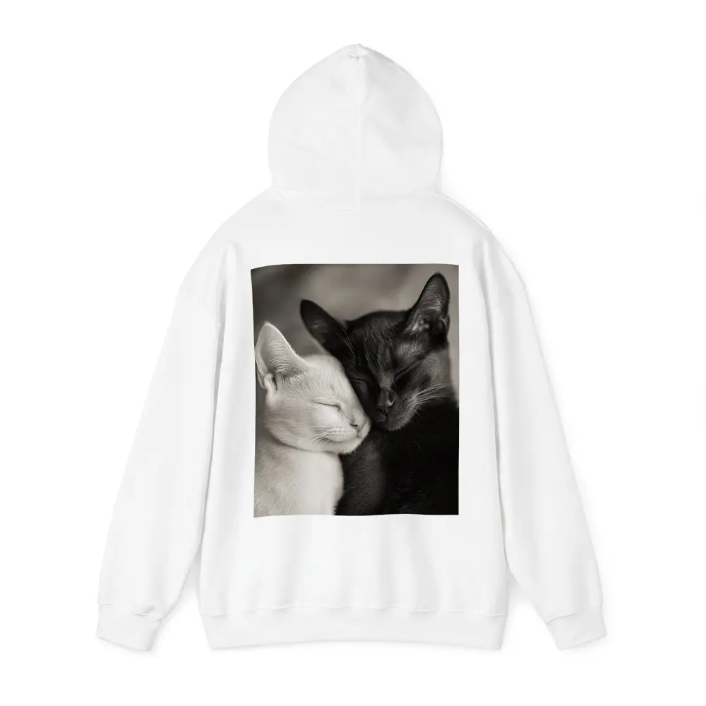 Black And White Cats Cuddling Together – Hoodies