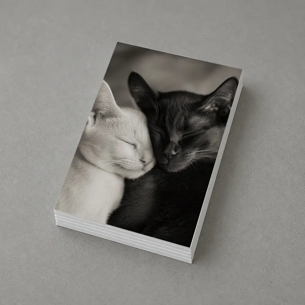 Black And White Cats Cuddling Together – Postcards