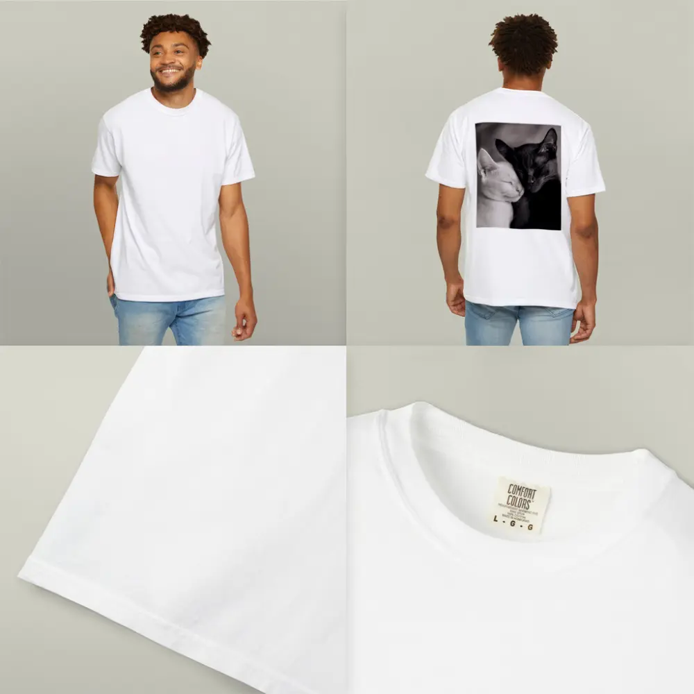 Black And White Cats Cuddling Together – T-Shirts