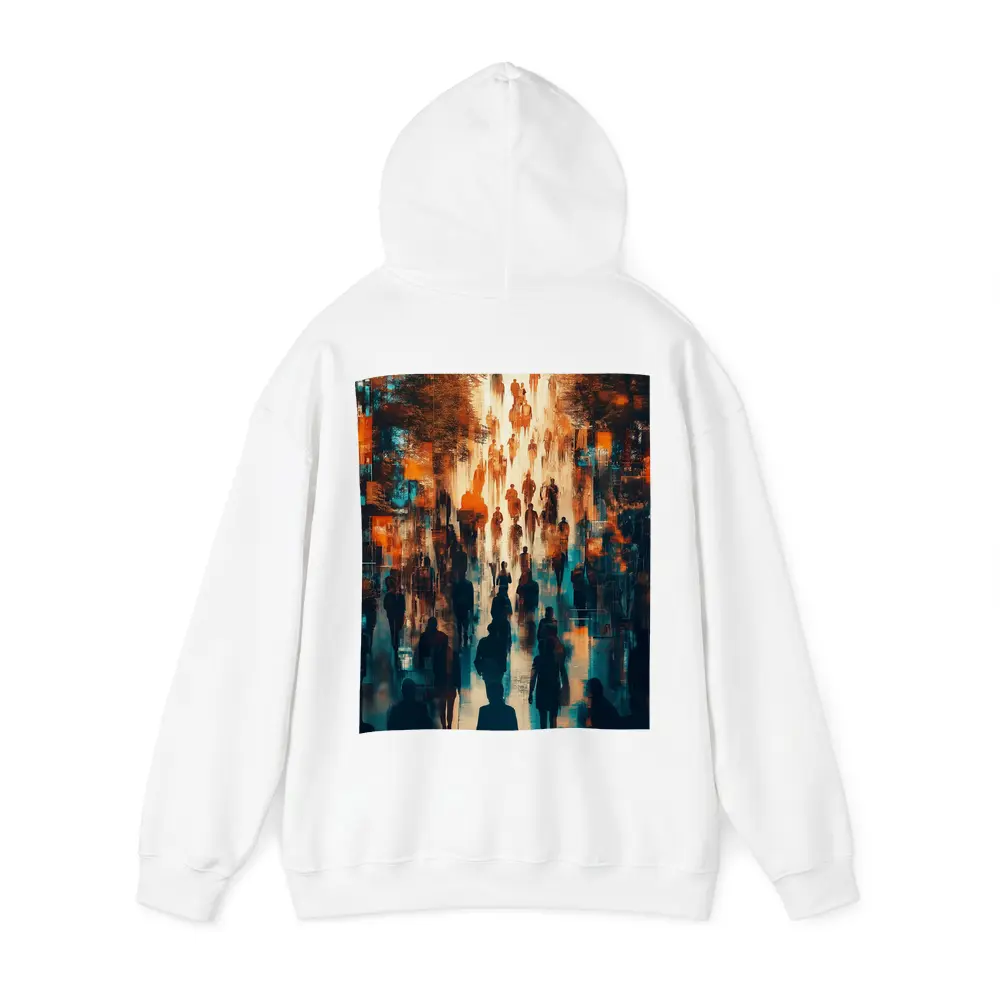 Urban Crowd Street Walk Abstract Art – Hoodies