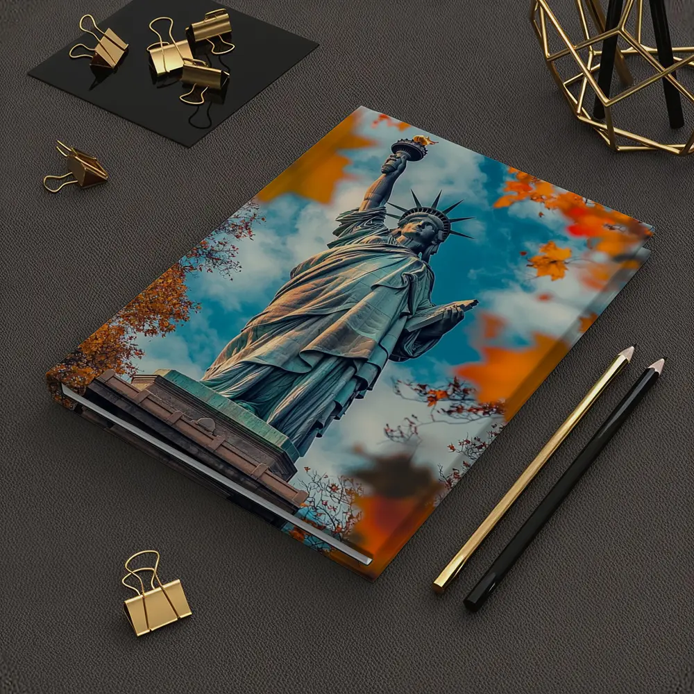 Statue of Liberty Autumn Foliage Sky – Notebooks