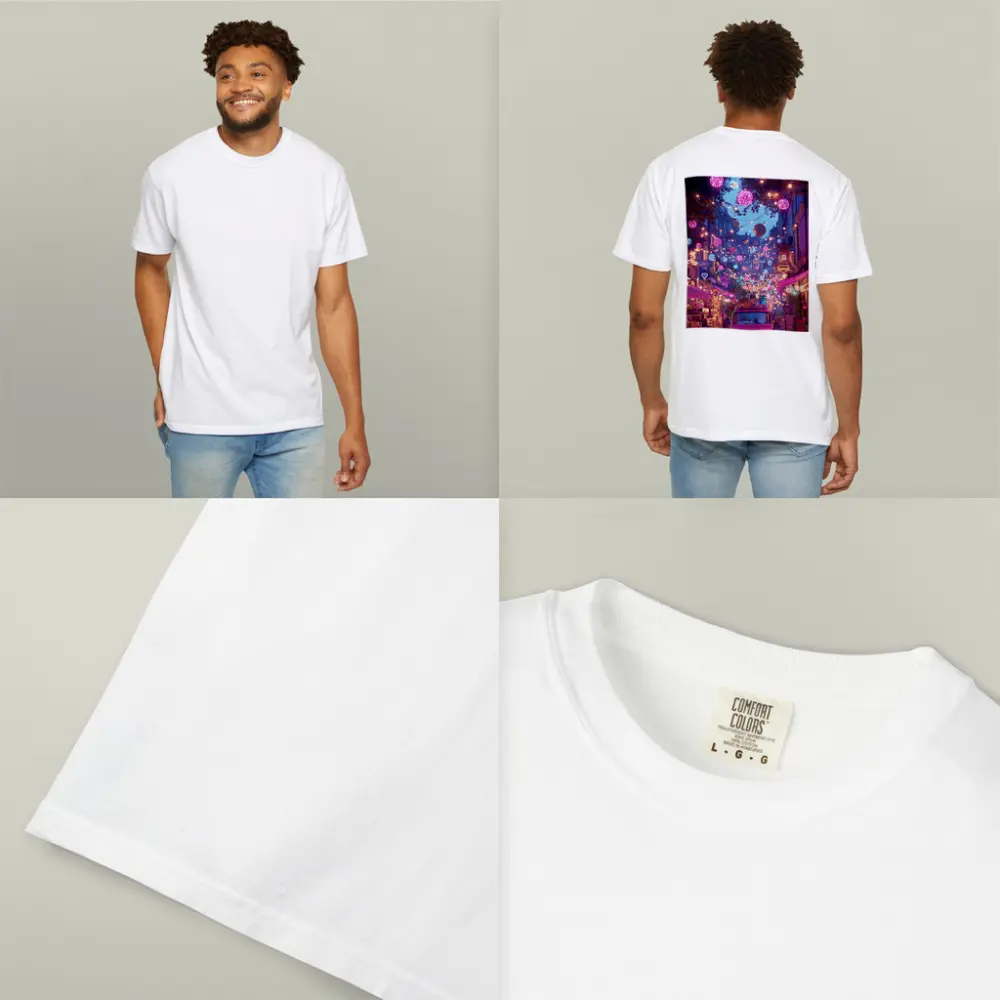 Neon Street Market Night Pink Van – T-Shirts