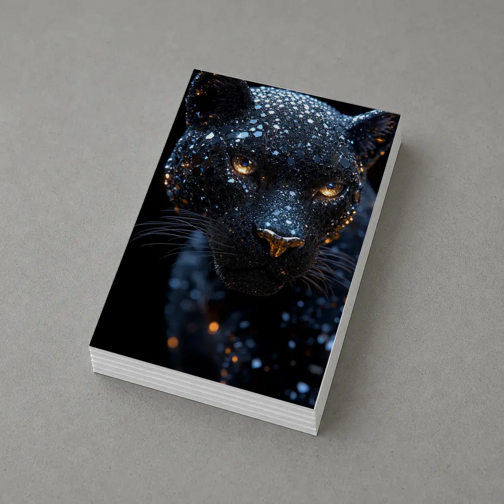 Black Panther Cosmic Glitter Dark Background – Postcards