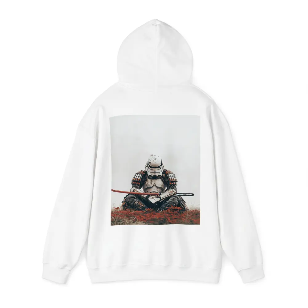 Samurai Stormtrooper Sitting Red Autumn Field – Hoodies