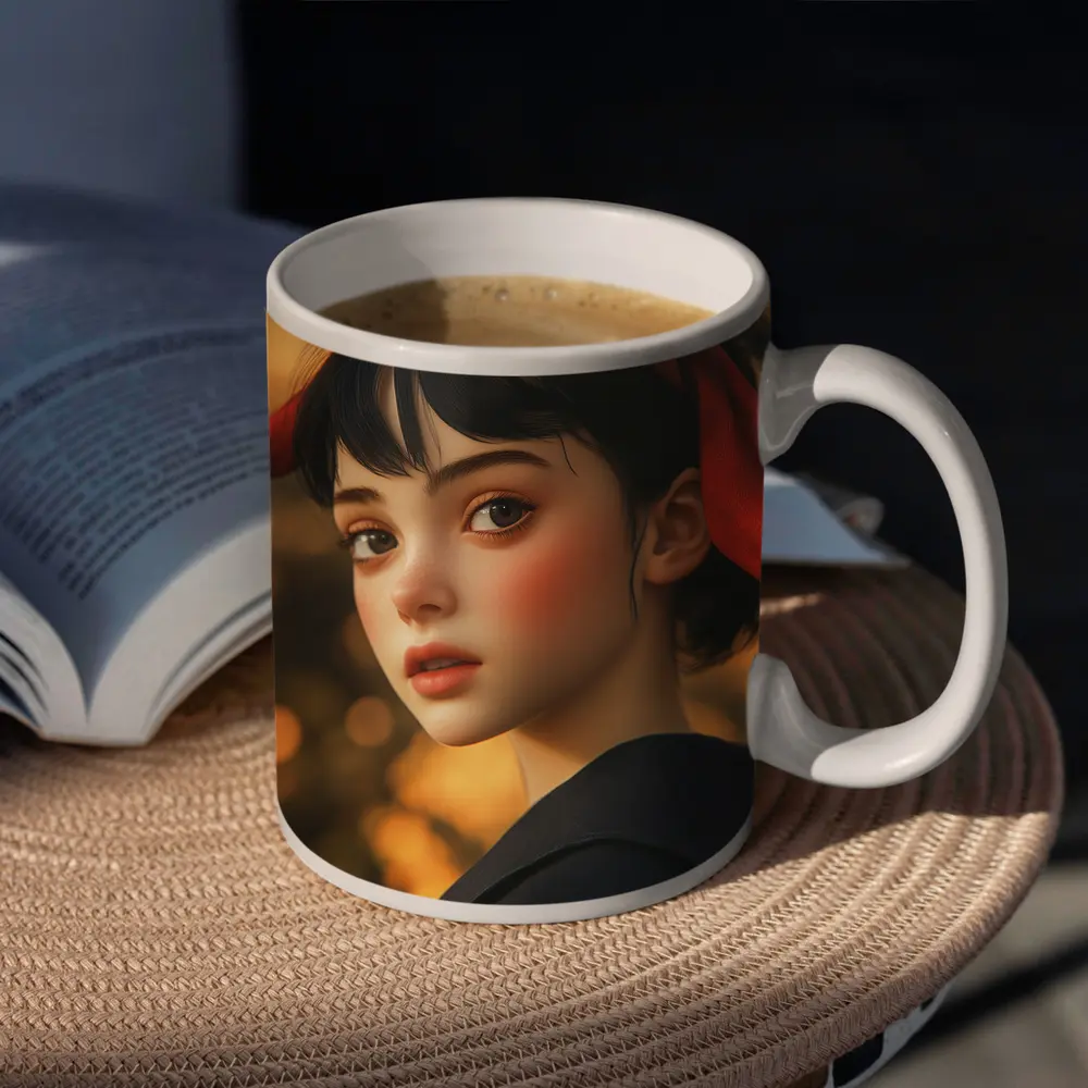 Kiki Delivery Service Anime Girl Portrait – Mugs