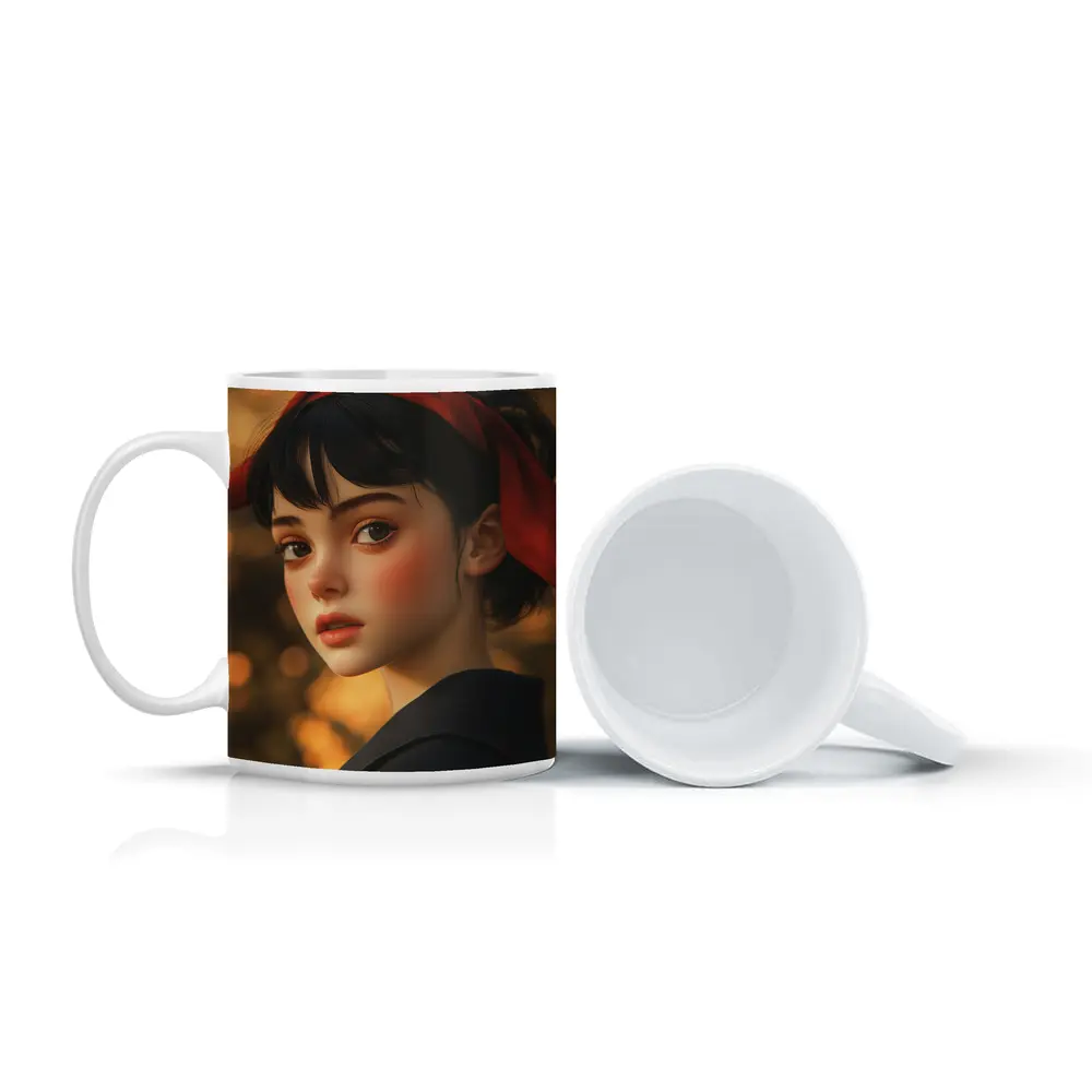 Kiki Delivery Service Anime Girl Portrait – Mugs