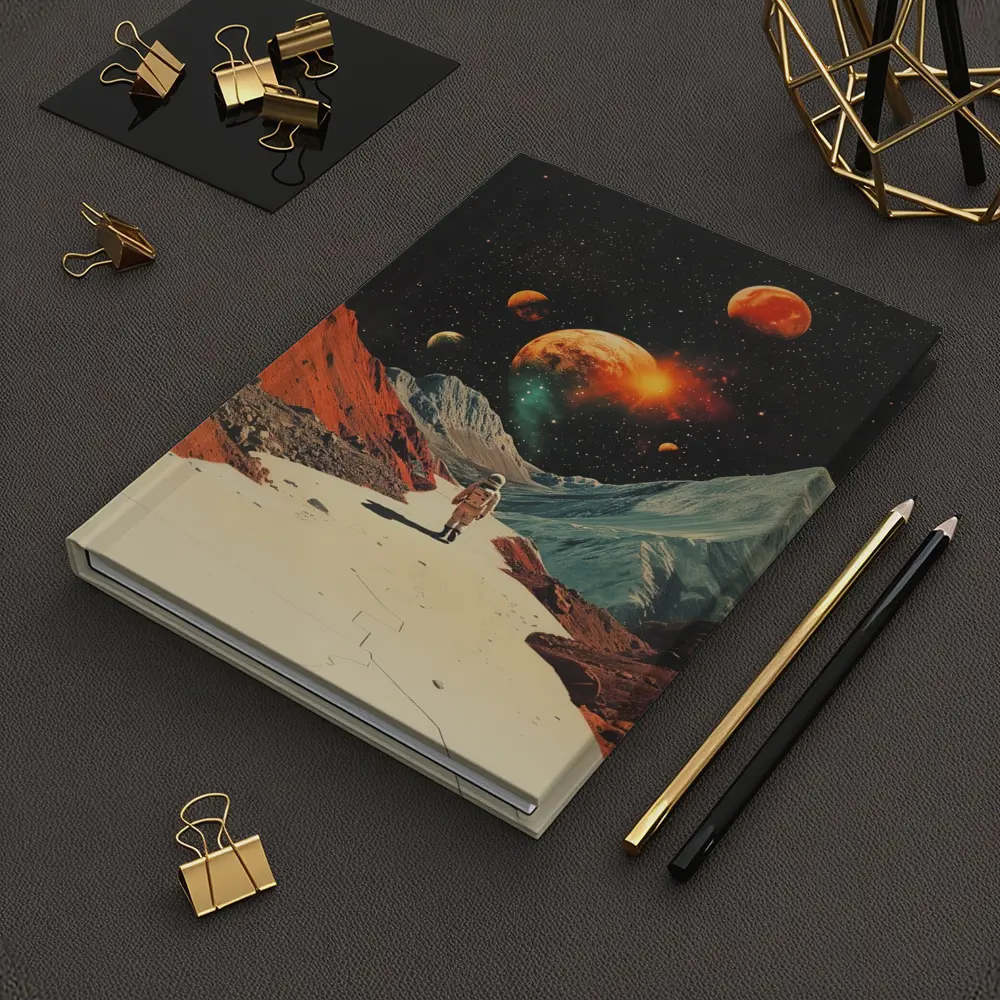 Astronaut Walking Alien Planet Retro Space – Notebooks