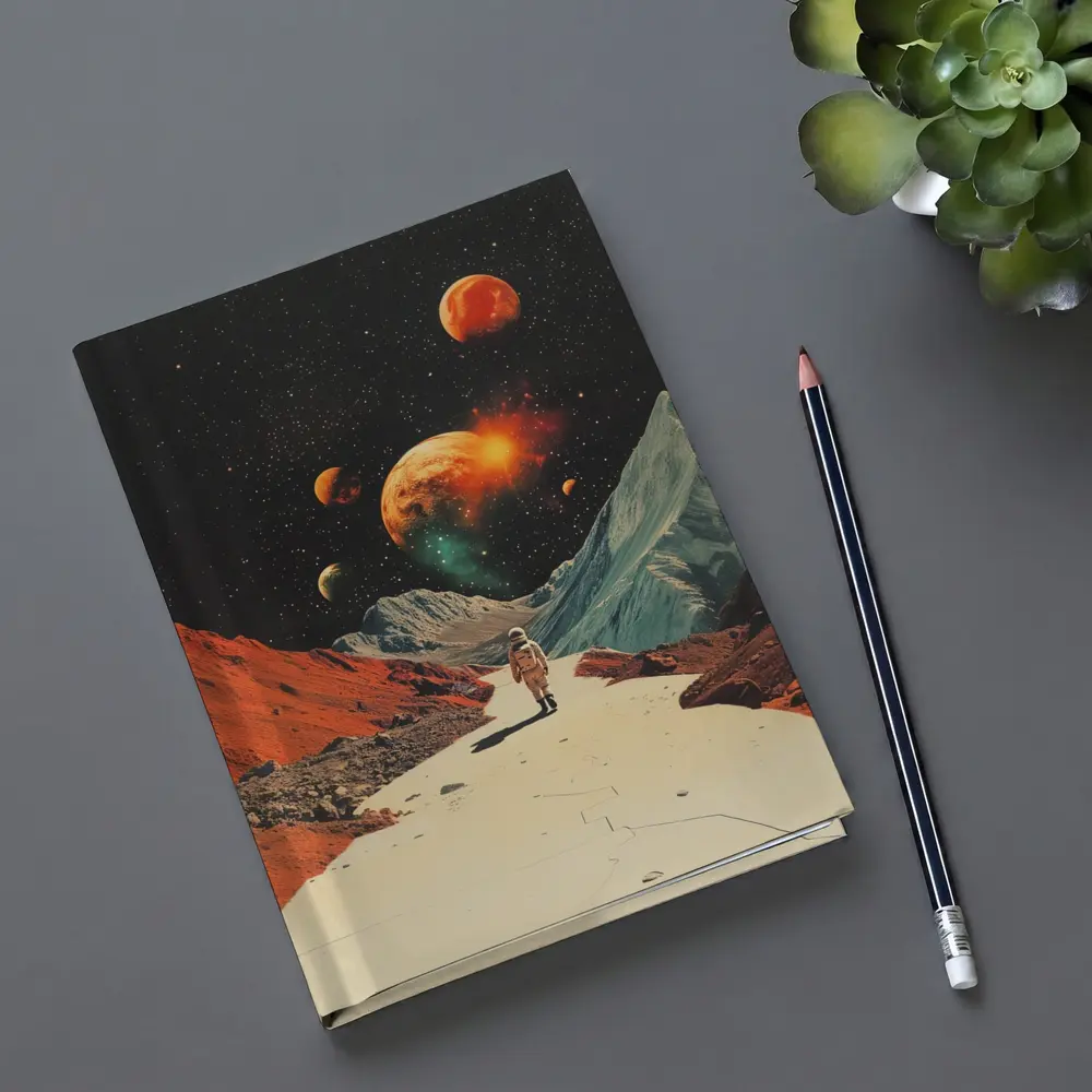 Astronaut Walking Alien Planet Retro Space – Notebooks