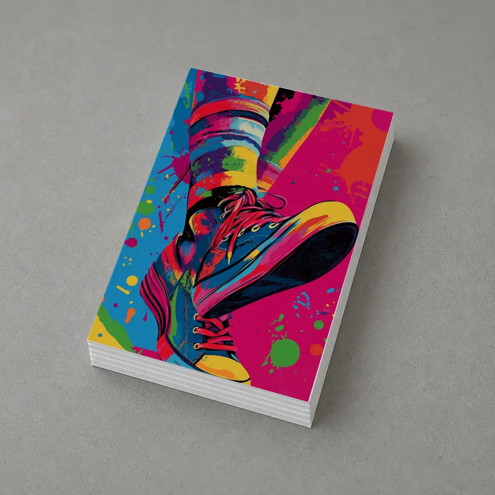 Colorful Sneakers Pop Art Paint Splatter – Postcards