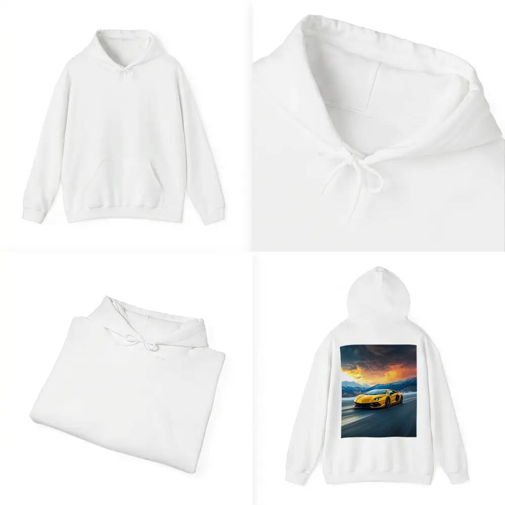 Lamborghini Aventador Yellow Mountain Road Drive – Hoodies