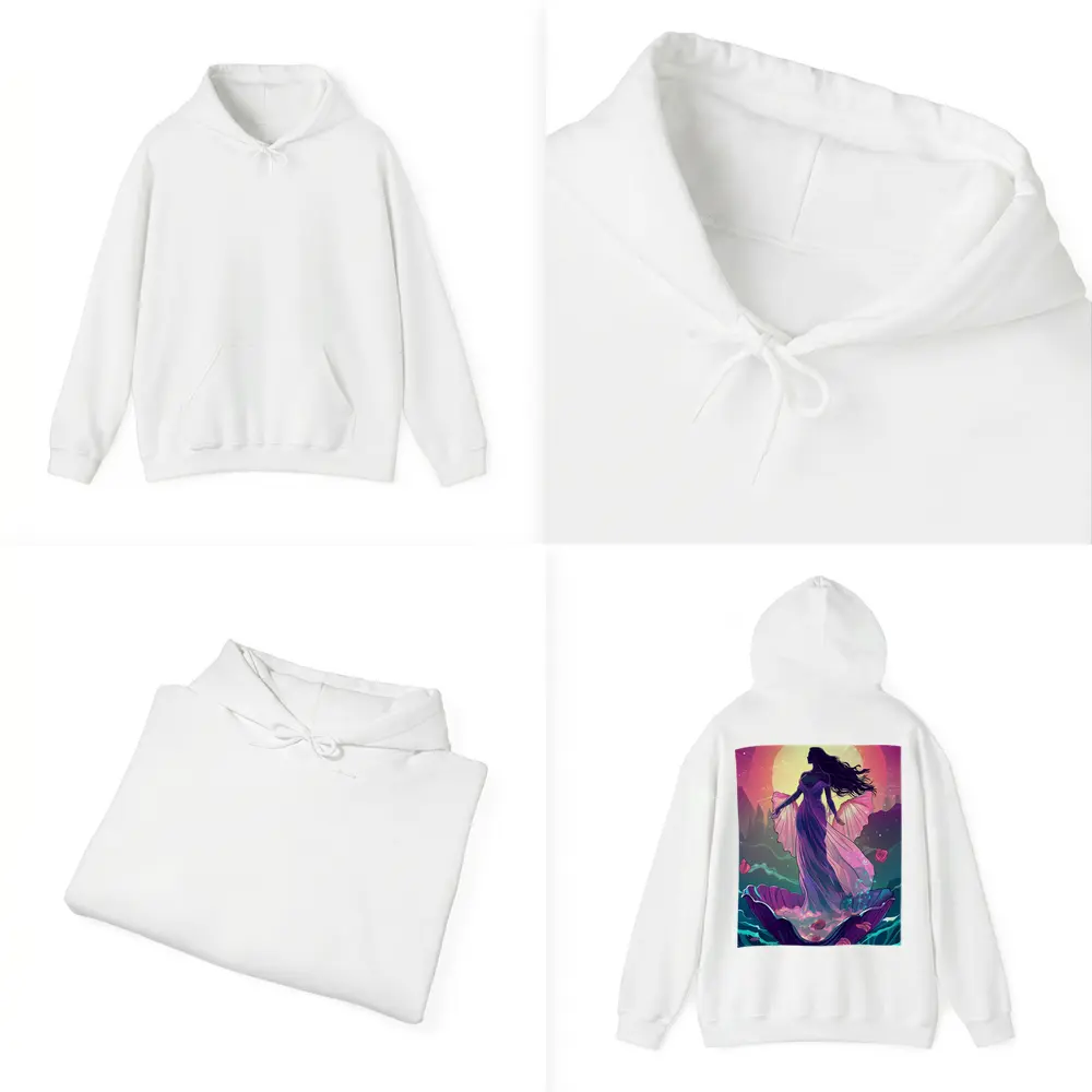 Fantasy Goddess Rising From Ocean Waves – Hoodies