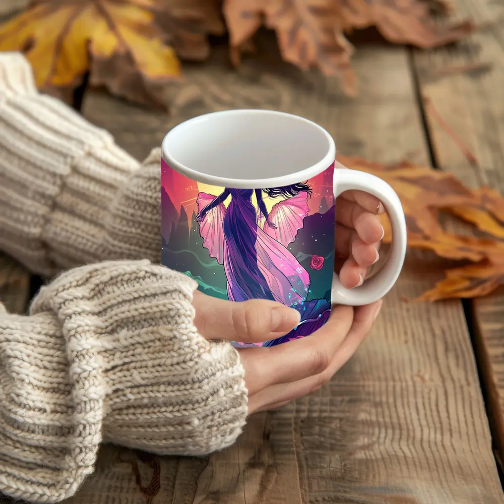 Fantasy Goddess Rising From Ocean Waves – Mugs