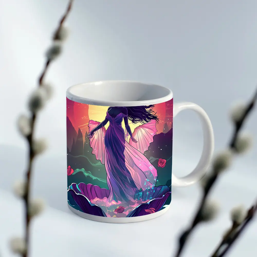 Fantasy Goddess Rising From Ocean Waves – Mugs