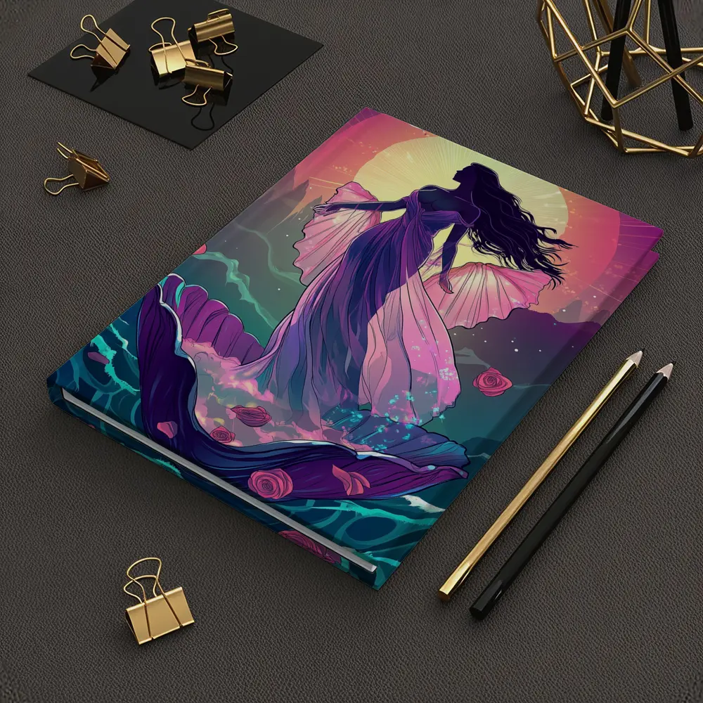 Fantasy Goddess Rising From Ocean Waves – Notebooks