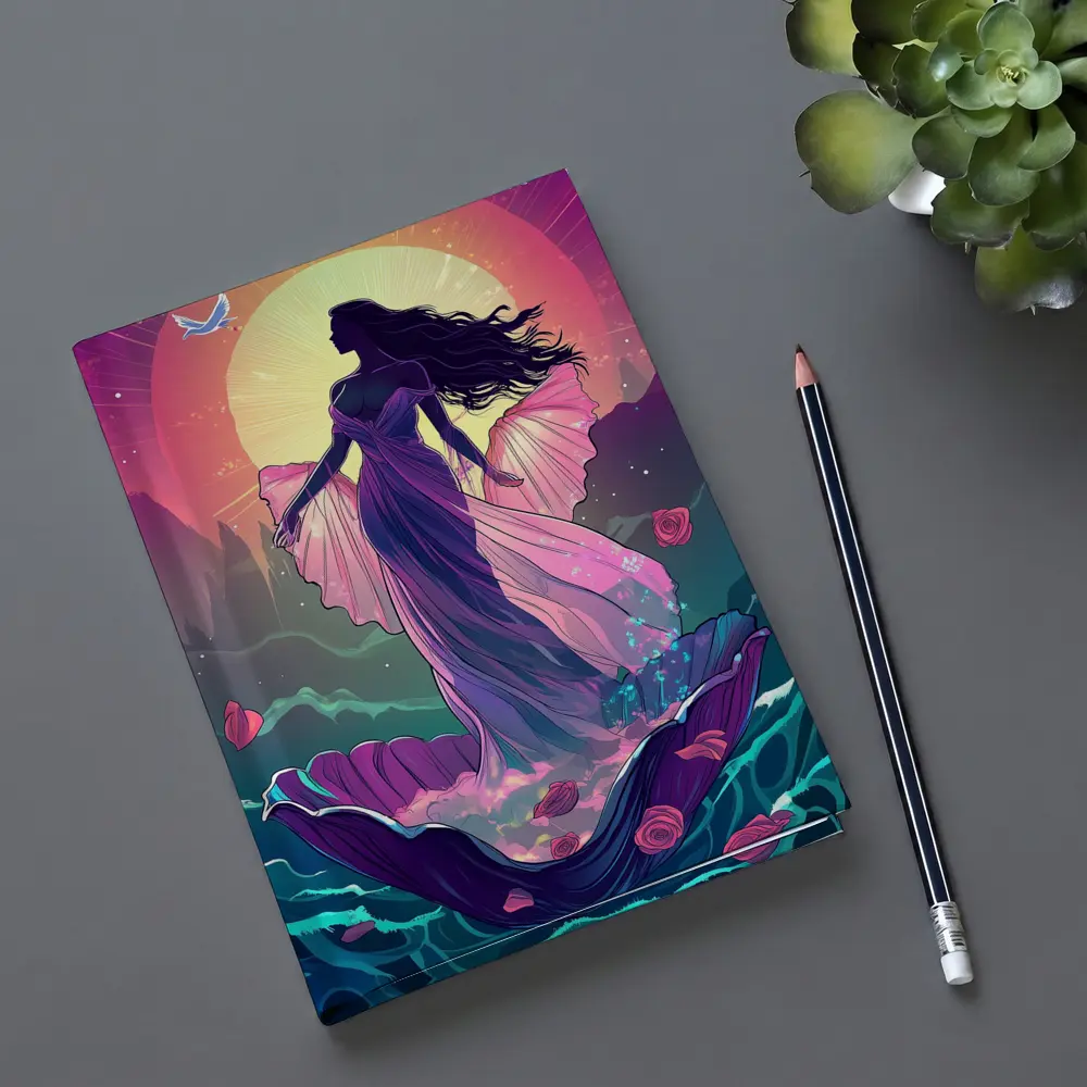 Fantasy Goddess Rising From Ocean Waves – Notebooks