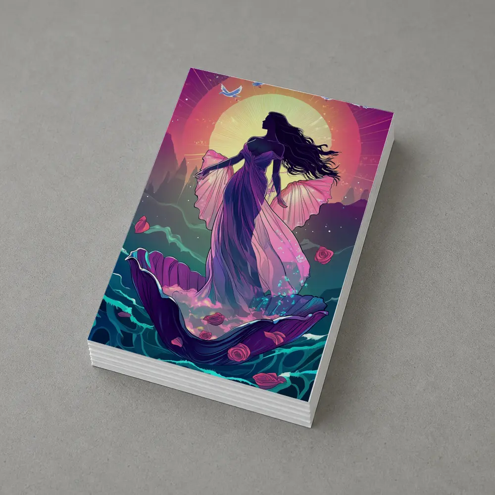 Fantasy Goddess Rising From Ocean Waves – Postcards