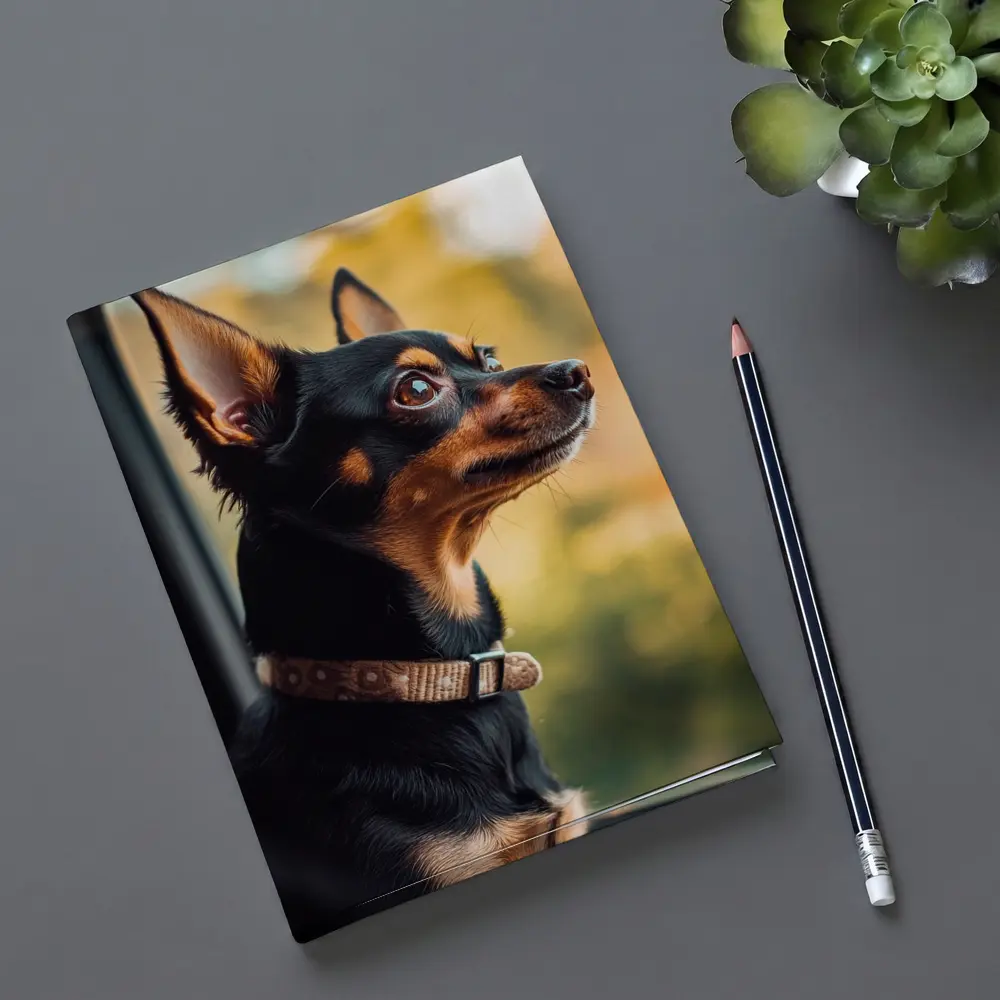 Miniature Pinscher Dog Looking Out Car Window – Notebooks