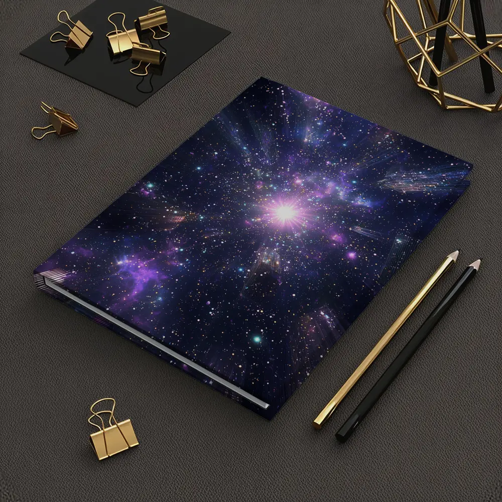 Purple Galaxy Cosmic Star Burst Space – Notebooks