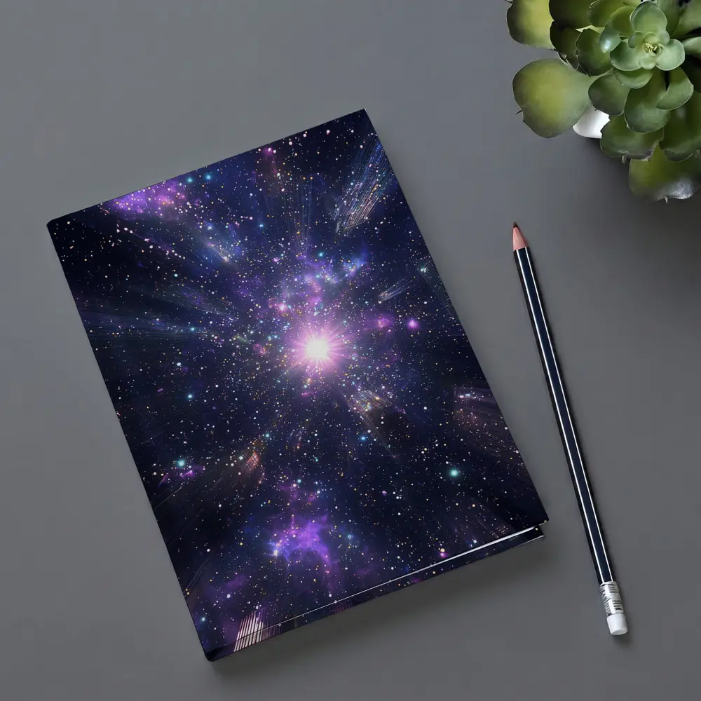 Purple Galaxy Cosmic Star Burst Space – Notebooks
