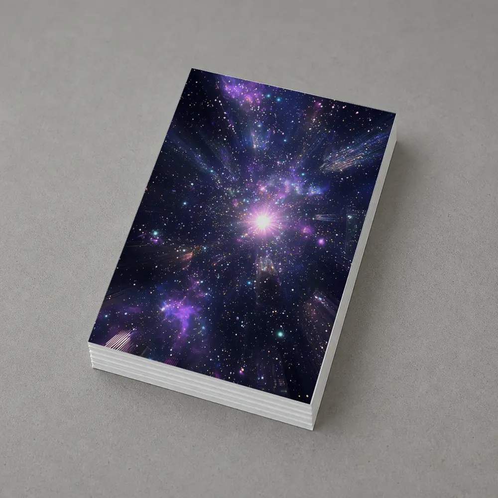 Purple Galaxy Cosmic Star Burst Space – Postcards