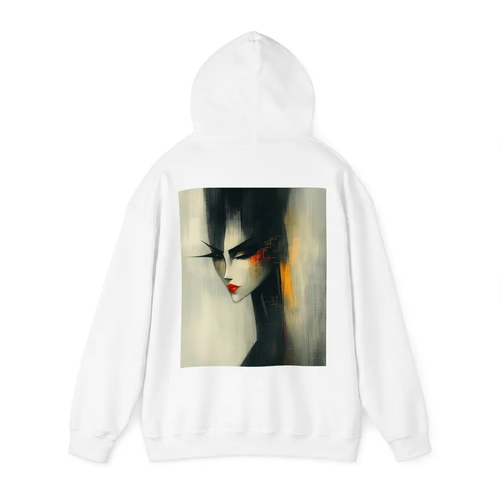 Japanese Woman Portrait Dark Painterly Art – Hoodies