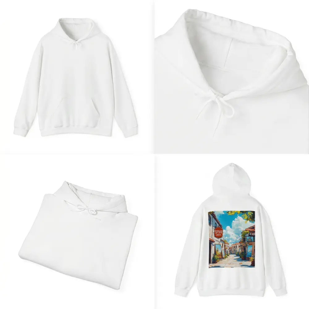 Embrace Art and Culture Mediterranean Street Scene – Hoodies
